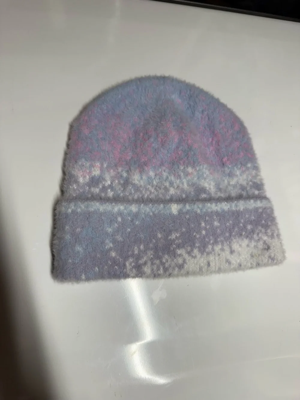 Under Armour Youth Fuzzy Beanie Hat Pastel Blue Pink Soft Winter OSFM